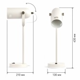 Светильник настольный ЭРА N-117-Е27-40W-W белый