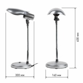 Светильник настольный ЭРА NE-301-E27-15W-S серебро (5055398636565)