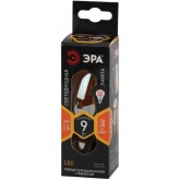 Лампа филаментная свеча ЭРА F-LED B35 9W 827 E14 золотистая теплый белый