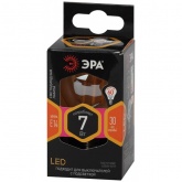 Лампа филаментная шарик ЭРА F-LED P45 7W 827 E14 золотистый теплый белый свет
