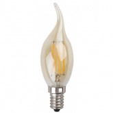 Лампа филаментная светодиодная свеча на ветру ЭРА F-LED BXS 7W 827 E14 gold Vintage теплый свет 6535