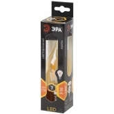 Лампа филаментная светодиодная свеча на ветру ЭРА F-LED BXS 7W 827 E14 gold Vintage теплый свет 6535