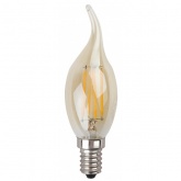 Лампа филаментная светодиодная свеча на ветру ЭРА F-LED BXS 5W 827 E14 gold Vintage теплый свет 6498