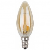 Лампа филаментная светодиодная свеча ЭРА F-LED B35 5W 827 E14 gold, Vintage, теплый свет 575651