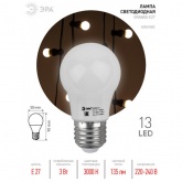 Лампа светодиодная ЭРА STD ERAW50-E27 3W груша белый для белт-лайт