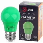 Лампа светодиодная ЭРА STD ERAGL50-E27 3W груша зеленый для белт-лайт