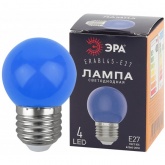 Лампа светодиодная ЭРА STD ERABL45-E27 1W шар синий для белт-лайт