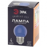 Лампа светодиодная ЭРА STD ERABL45-E27 1W шар синий для белт-лайт