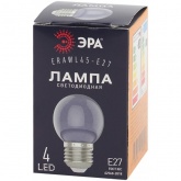 Лампа светодиодная ЭРА STD ERAWL45-E27 1W шар прозрачный для белт-лайт