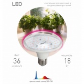 Лампа светодиодная для растений рассады ЭРА FITO-18W-RB-E27 18W 220V E27 RB d100х105mm 238195