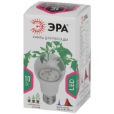 Лампа светодиодная для растений рассады ЭРА FITO-10W-RB-E27-K 10W 1310K 220V E27 RB d60х110mm 786090