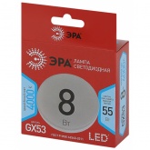 Лампа светодиодная таблетка ЭРА RED LINE GX 8W 840 4000K 220V GX53 холодный свет