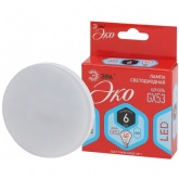 Лампа светодиодная таблетка RED LINE ECO GX 6W 840 4000K 220V GX53 холодный свет ЭРА