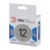 Лампа светодиодная таблетка ЭРА LED GX 12W 840 4000K 220V GX53 холодный свет