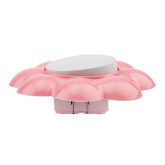 Выключатель одноклавишный Kranz HAPPY Цветок скрытой установки, белый/розовый