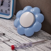 Выключатель одноклавишный Kranz HAPPY Цветок скрытой установки, белый/голубой