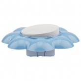 Выключатель одноклавишный Kranz HAPPY Цветок скрытой установки, белый/голубой