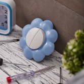 Выключатель двухклавишный Kranz HAPPY Цветок скрытой установки, белый/голубой