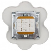 Выключатель двухклавишный Kranz HAPPY Яичница скрытой установки, желтый/белый