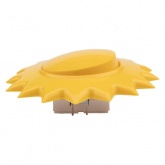 Выключатель одноклавишный Kranz HAPPY Солнце скрытой установки, желтый