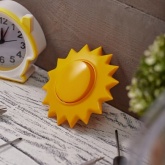 Выключатель одноклавишный Kranz HAPPY Солнце скрытой установки, желтый