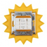 Выключатель одноклавишный Kranz HAPPY Солнце скрытой установки, желтый