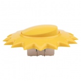 Выключатель двухклавишный Kranz HAPPY Солнце скрытой установки, желтый