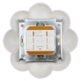 Выключатель одноклавишный Kranz HAPPY Ромашка скрытой установки, желтый/белый