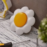 Выключатель одноклавишный Kranz HAPPY Ромашка скрытой установки, желтый/белый