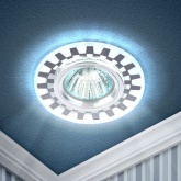 Светильник ЭРА DK LD47 SL /1 декоративный со светодиодной подсветкой MR16, зеркальный