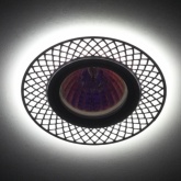 Светильник ЭРА DK LD42 WH/CH /1 декоративный со светодиодной подсветкой MR16, белый/хром