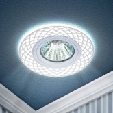 Светильник ЭРА декор со светодиодной подсветкой MR16, белый/белый DK LD40 WH/WH /1