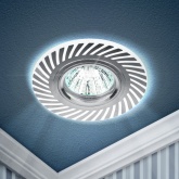 Светильник ЭРА DK LD39 WH/CH /1 декоративный со светодиодной подсветкой MR16, белый/хром