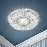 Светильник ЭРА декор со светодиодной подсветкой MR16, прозрачный DK LD34 SL/WH /1