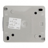 Выключатель двухклавишный открытой установки Kranz Industrial IP54 серый