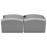 Блок из 2 розетки Kranz Industrial 2х2П+3 вертикальный открытой установки IP54 керамика серый