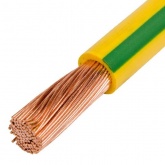 Провод установочный ПуГВнг(А)-LS 1х35 гибкий силовой медный (ПВ-3) желто-зеленый ГОСТ 31947