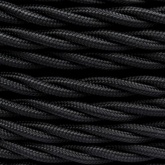 Ретро провод Bironi витой 3х1,5 черный плетеный [бухта 15м]