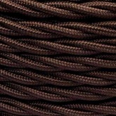 Ретро провод Bironi витой 2х0,75 коричневый плетеный [бухта 10м]