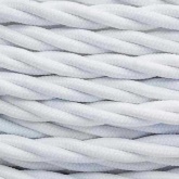 Ретро провод Bironi витой 3х2,5 белый плетеный [бухта 10м]