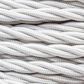 Ретро провод Bironi витой 2х1,5 белый плетеный [бухта 5м]