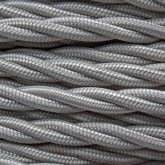 Ретро провод Bironi витой 2х1,5 титан плетеный [бухта 50м]