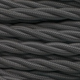 Ретро провод Bironi витой 2х0,75 графит плетеный [бухта 10м]