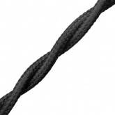 Ретро провод TDM Эко 2х1,5 витой ГОСТ черный (20м)