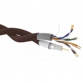 Ретро кабель информационный TDM Эко TV + Internet витой, коричневый (45м)