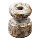 Изолятор Bironi Rozetkoff для наружного монтажа D16х20мм керамика мрамор [упак. 50шт]