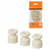 Изолятор для ретро провода TDM пластиковый слоновая кость [упак.10 шт] (бежевый)