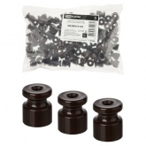 Изолятор для ретро провода TDM пластиковый коричневый [упак.100 шт]