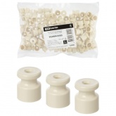 Изолятор для ретро провода TDM пластиковый слоновая кость [упак.100 шт] (бежевый)