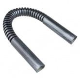 Угол соединительный гофрированный Bironi для трубы декоративной ПВХ диаметр 16 мм серебряный век